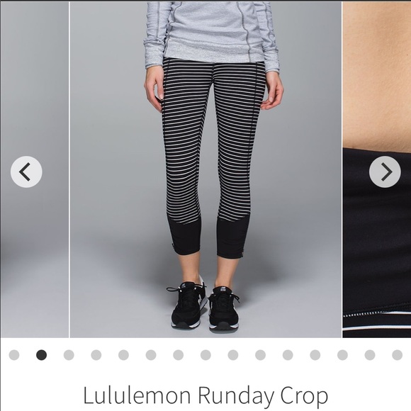 Lululemon Striped Runday Crop - Picture 2 of 8